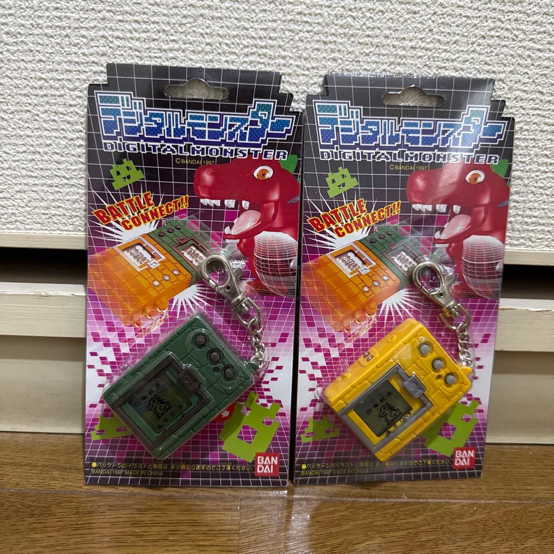 デジタルモンスター グリーン・イエロー セット レア レトロ 希少 初代 当時物