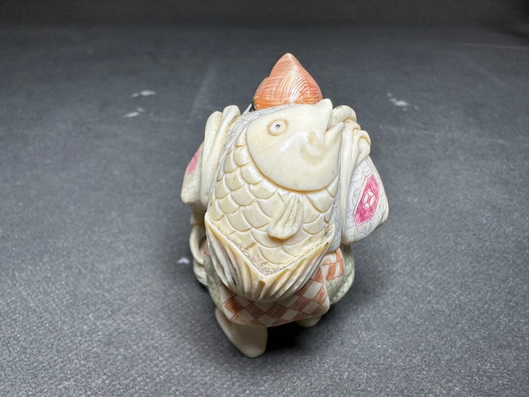 極上　七福神　置物　根付　印籠　天然素材　アンティーク　骨董　飾り物　古美術品