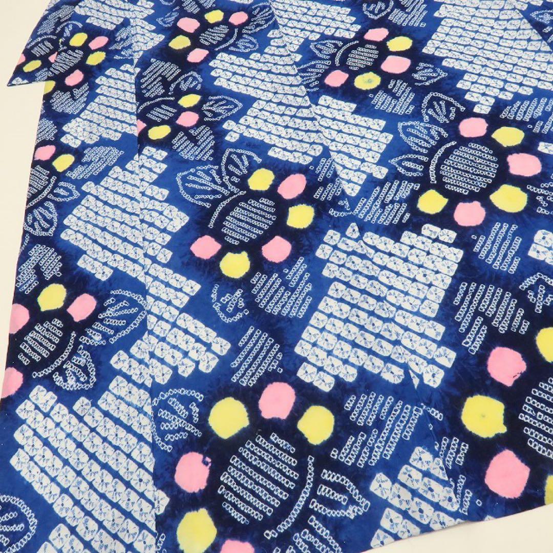 KM✺新品 有松鳴海絞り 洗える夏着物 向日葵 高級浴衣 着物 A3348