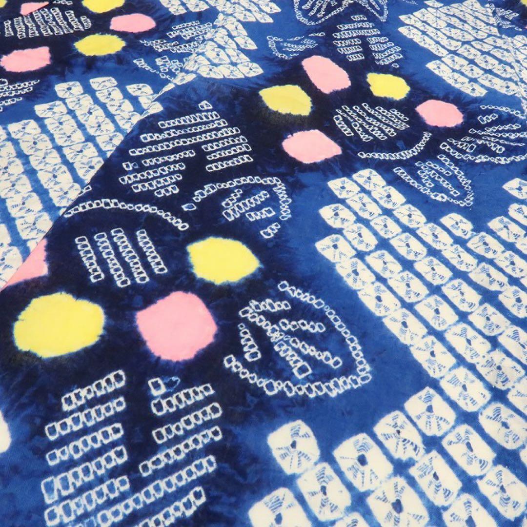 KM✺新品 有松鳴海絞り 洗える夏着物 向日葵 高級浴衣 着物 A3348