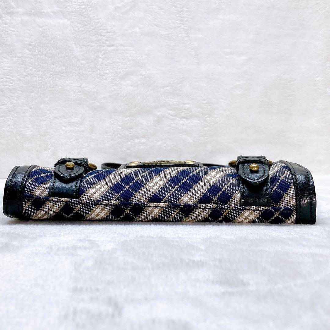 ✨美品✨バーバリーブルーレーベル ショルダーウォレット チェック ホースロゴ