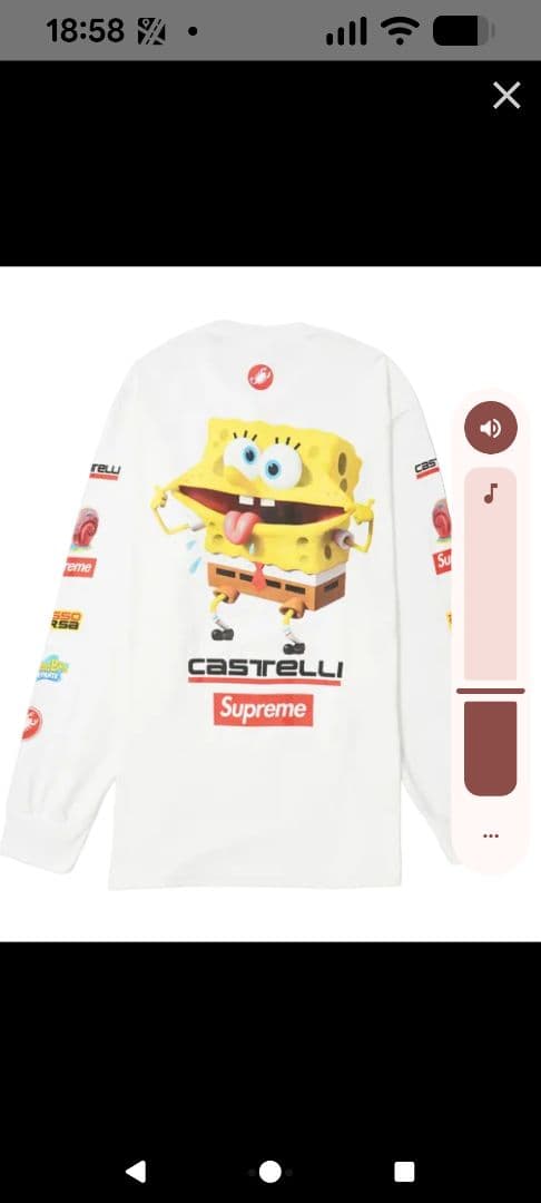 Supreme スポンジ・ボブ ロングスリーブTシャツ M