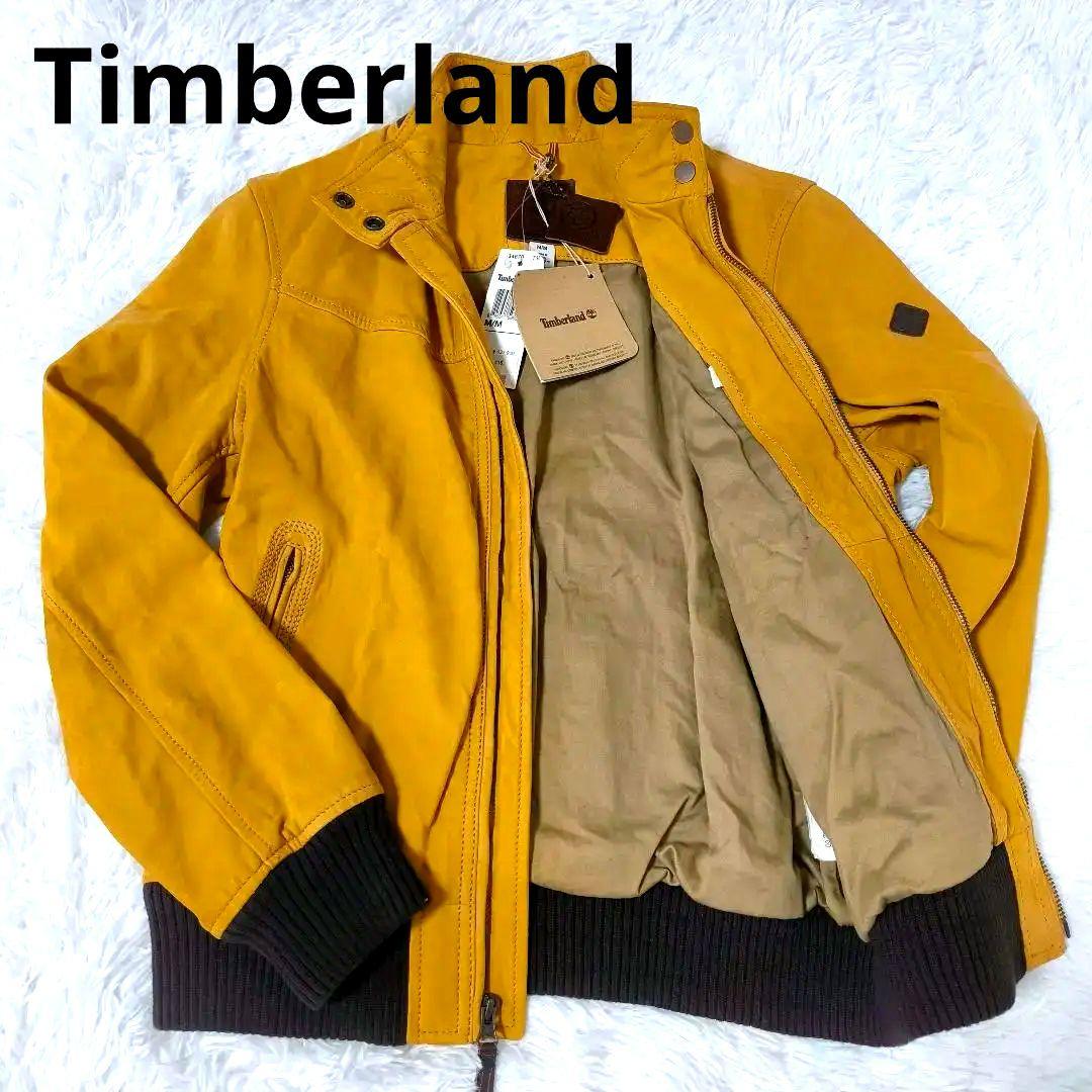 美品 Timberland レザー ブルゾン ジャケット マスタード M