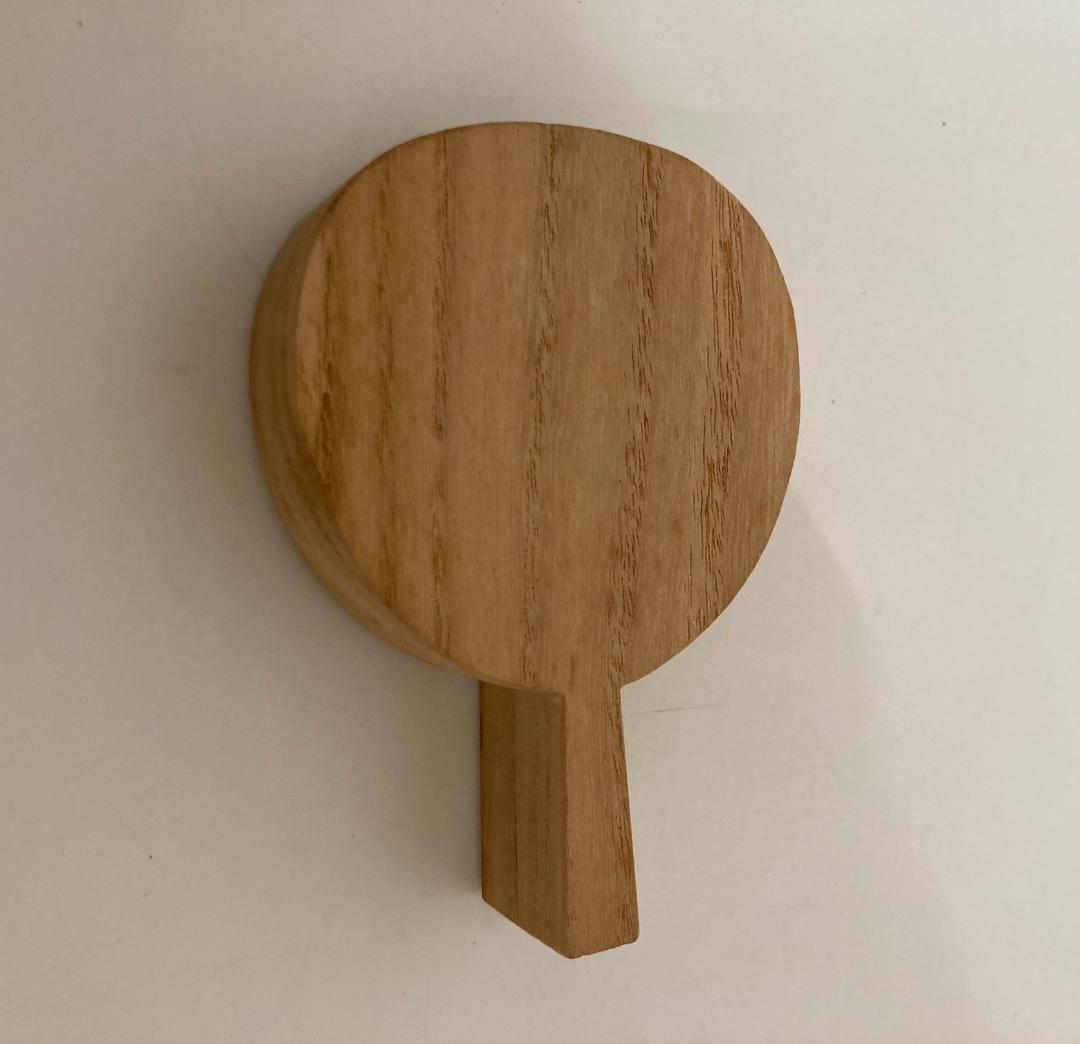 団扇香合　うちわ　蛍　木製　茶道具