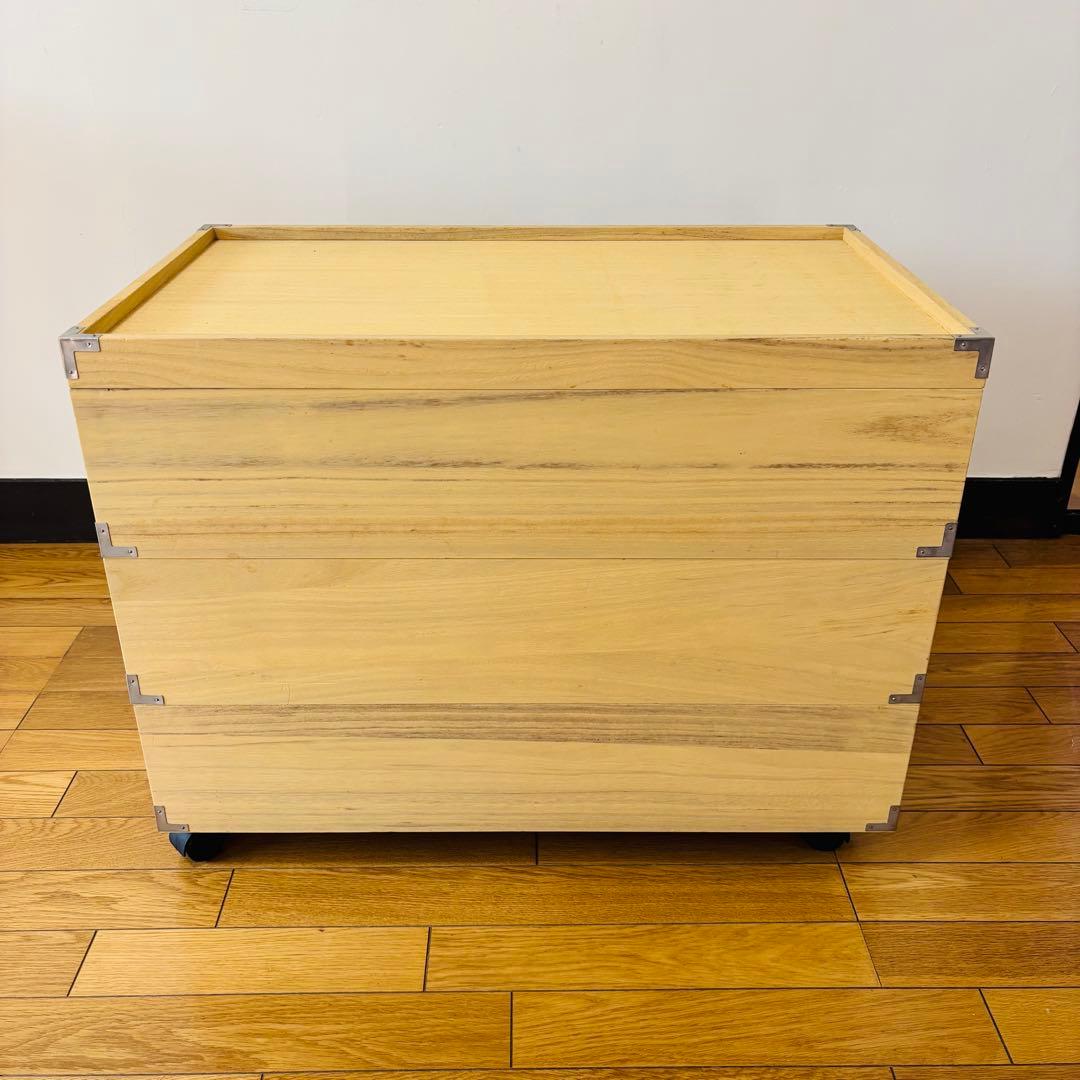 総桐 収納ケース 3段 キャスター付き 押入れ収納