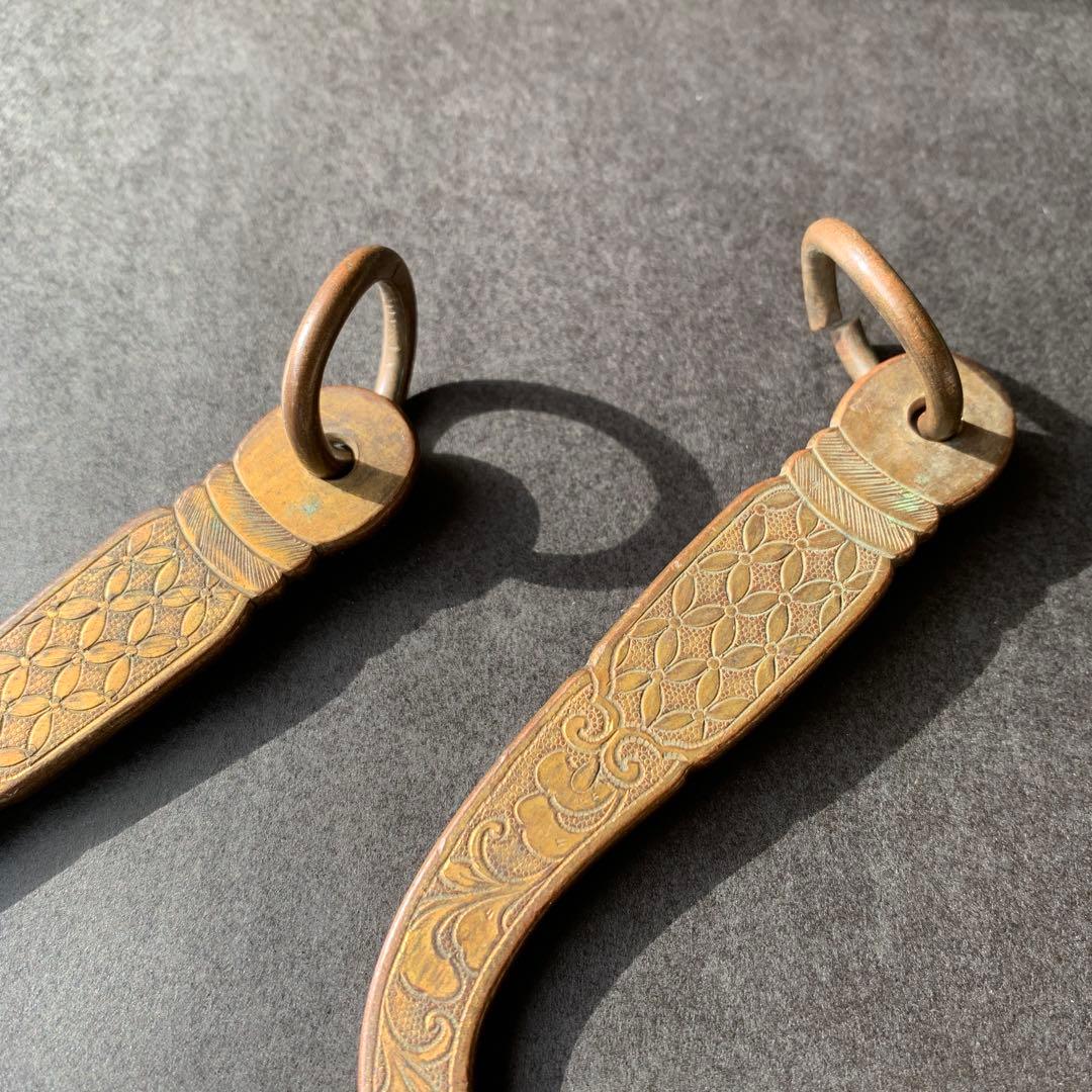 アンティーク 金工 金具 吊り金具 七宝つなぎ