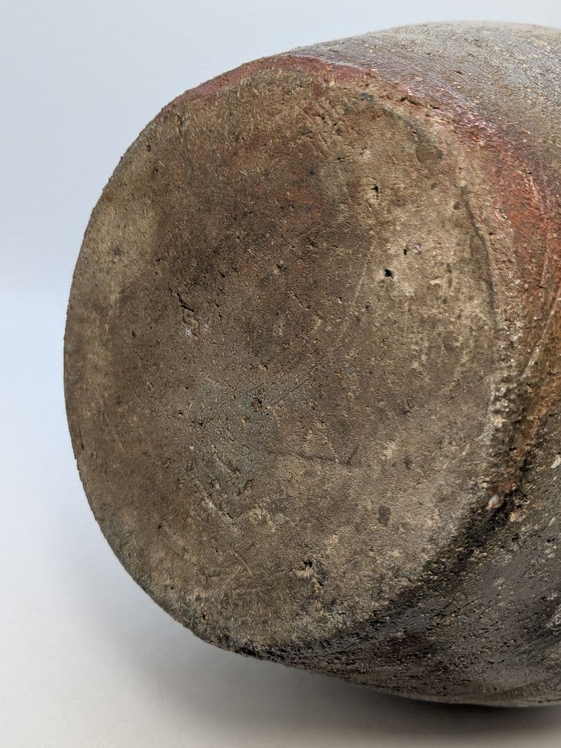 小西陶古 備前焼 四耳壺 四耳壷 つぼ 花器 フラワーベース 花入 花瓶 置物