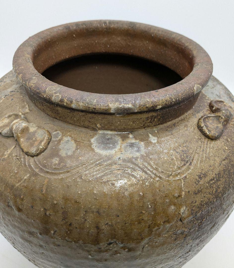 小西陶古 備前焼 四耳壺 四耳壷 つぼ 花器 フラワーベース 花入 花瓶 置物