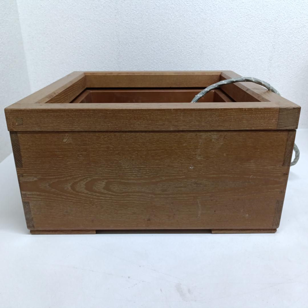 K91 桑置炉 炭型 電熱器 茶道具 置炉 焼杉置戸 桑色 銅 野々田商店