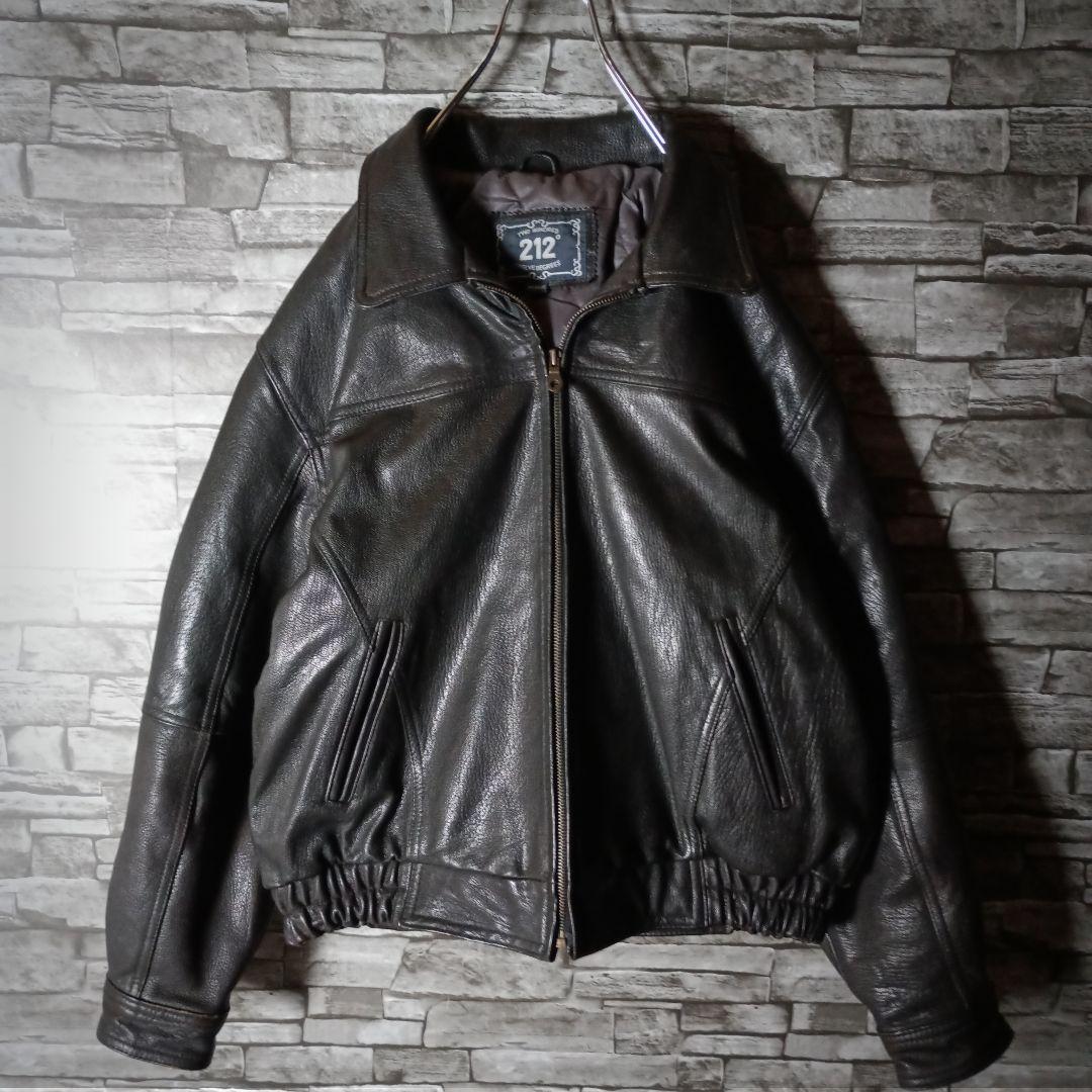 シンプルでゴツくて重い革ジャン☆リアルレザージャケット シングルライダース