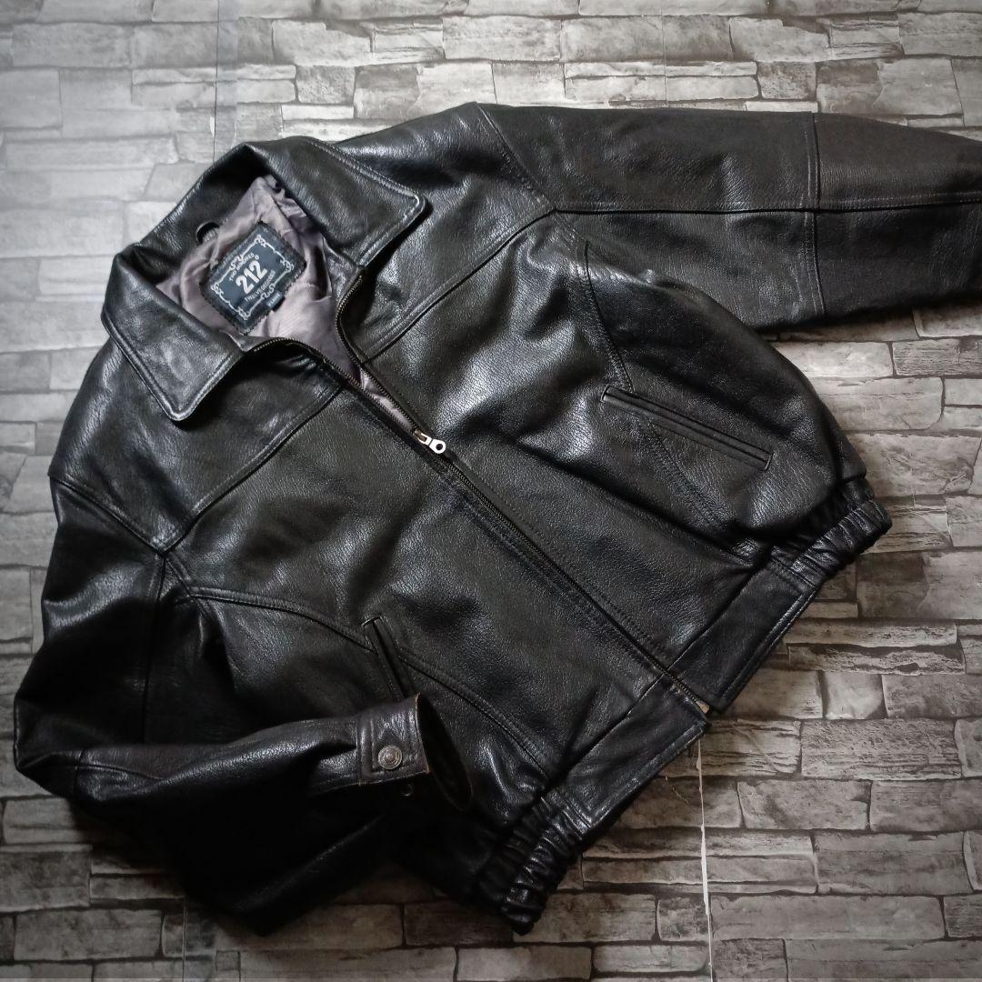 シンプルでゴツくて重い革ジャン☆リアルレザージャケット シングルライダース