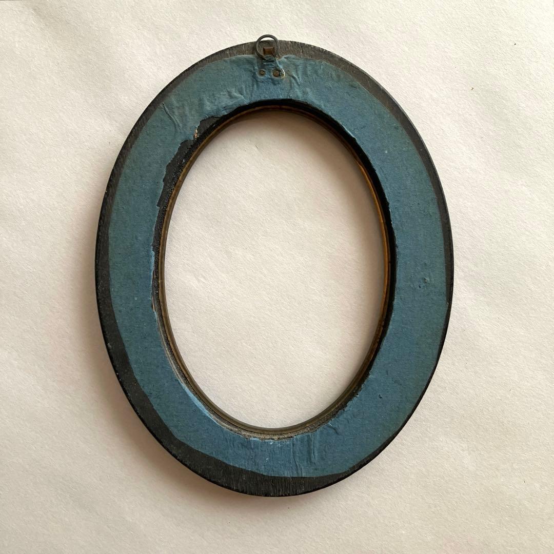 フランス アンティーク ナポレオンⅢ世 木製オーバルフレーム:a