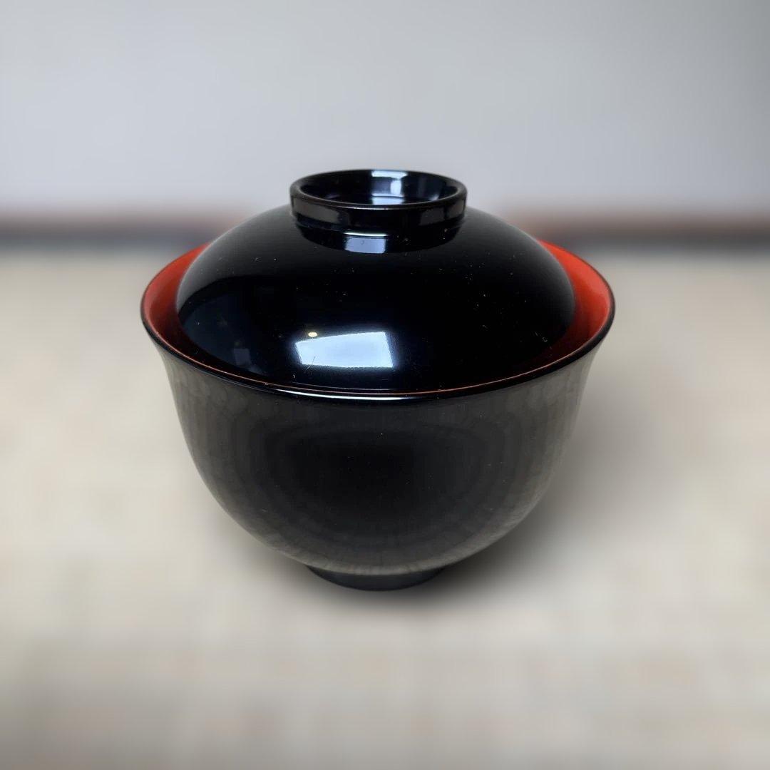 輪島塗　お汁粉椀　お膳　5客組　折れ松葉文　汁物椀　未使用品