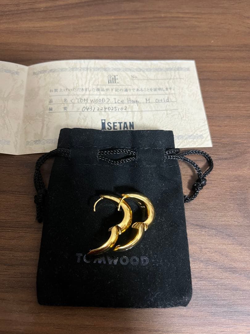 ミ*キ様 Tom wood Ice Hoops Medium ゴールド ピアス