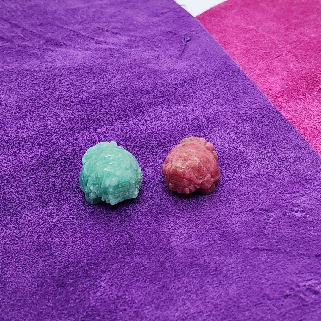 ルビーとアマゾナイト 龍亀ロングイ セットで