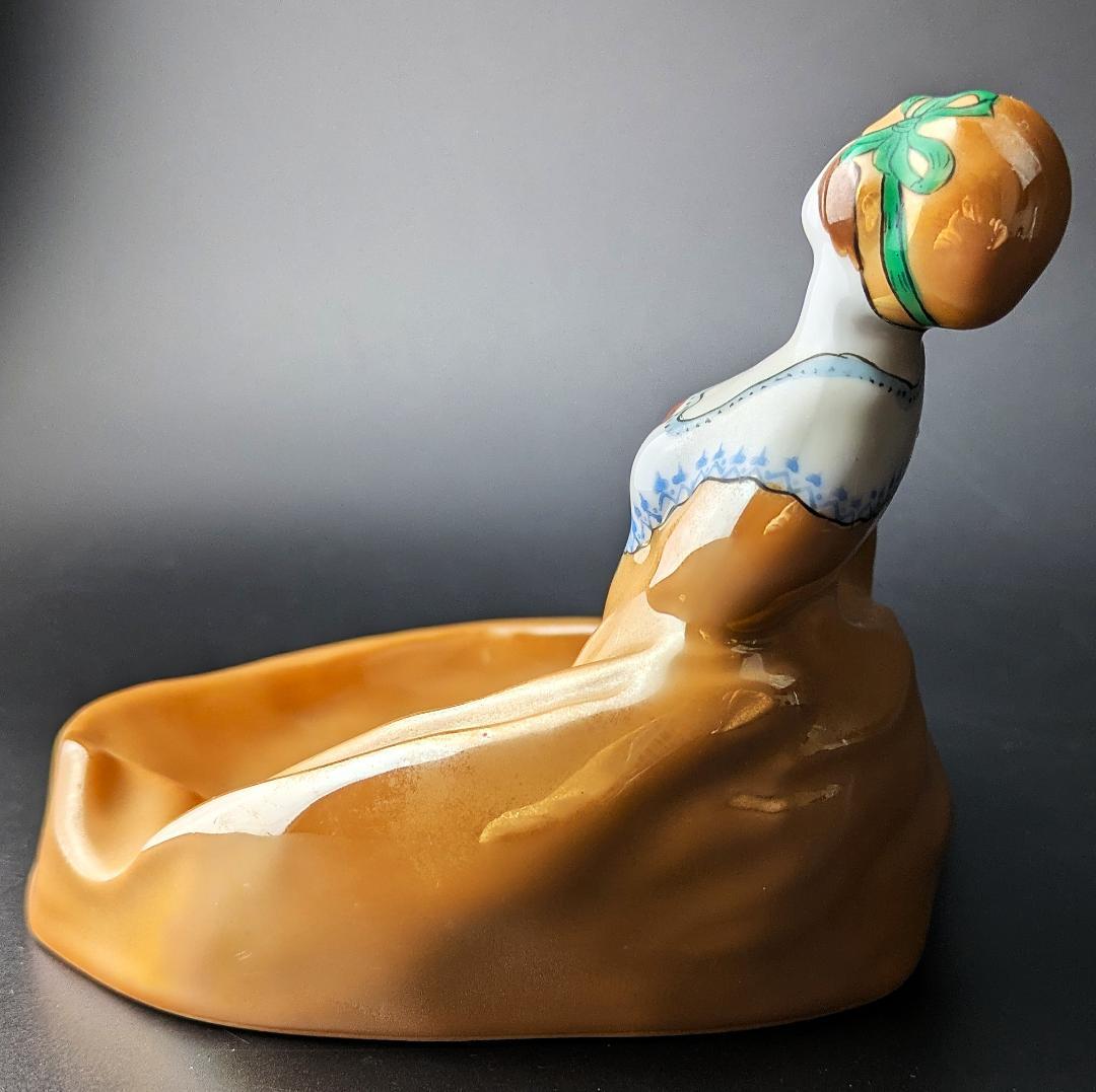 可愛いモガ★アールデコ ノリタケ デコレディ ラスター彩 ディッシュ M