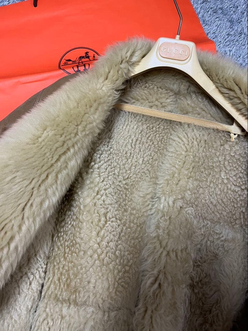 Paul Smith ポールスミス 本革 リアルムートン ロングコート 極厚