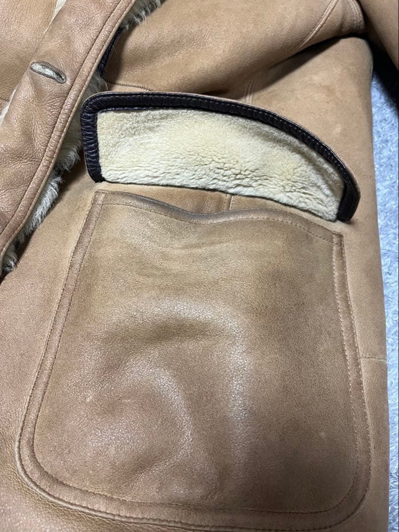 Paul Smith ポールスミス 本革 リアルムートン ロングコート 極厚