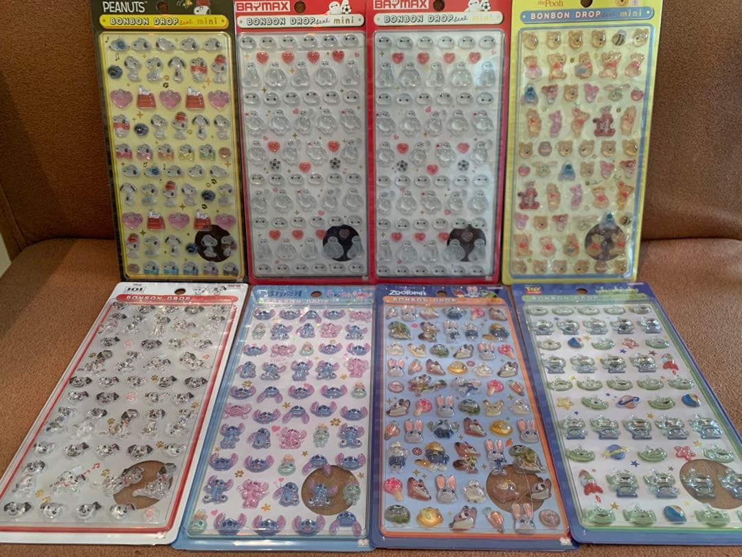 ボンボンドロップシール　ディズニー含む8枚セット