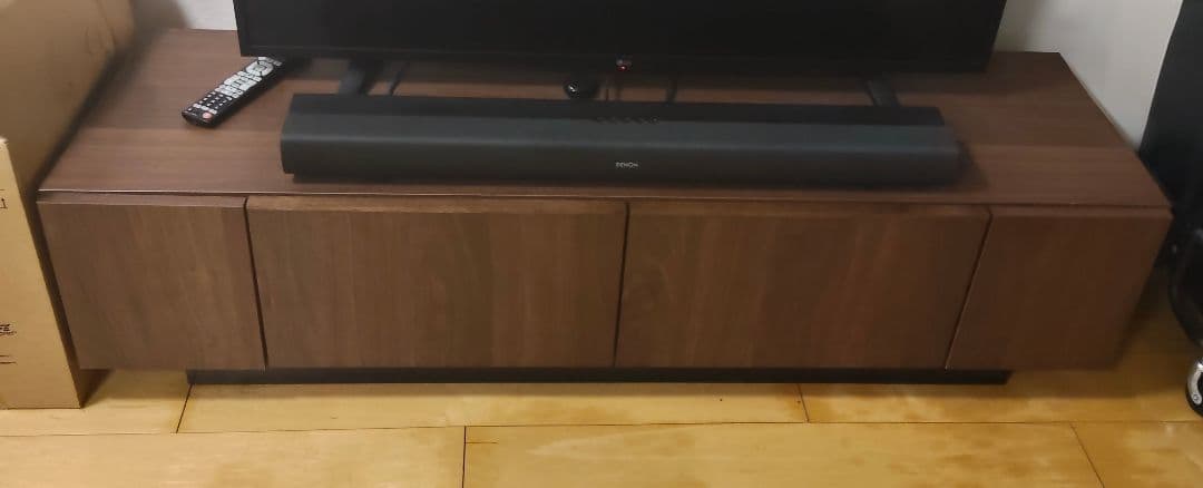 LOWYA 150cm ブラウン 木製 テレビ台 ローボード ウォルナット