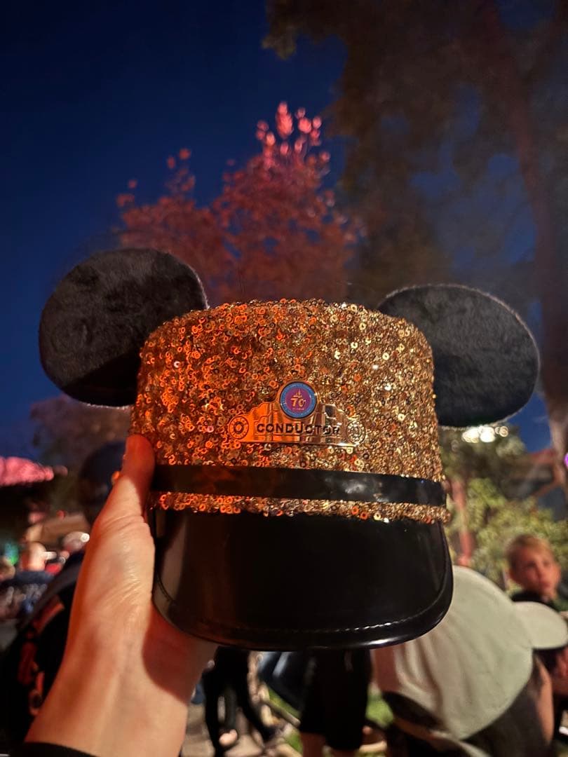 ミッキー耳付きキャップ ゴールド （カリフォルニアディズニー70周年記念限定）