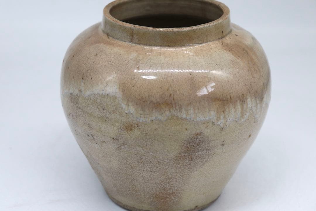 中国　清時代　哥釉壺　送料込み0807