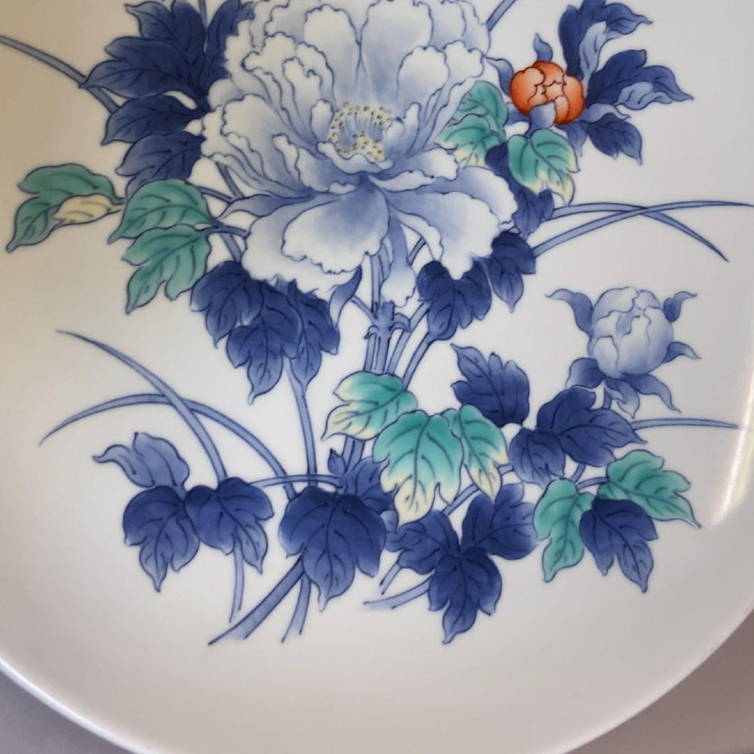 市川龍仙 鍋島焼 額皿 【真作保証】