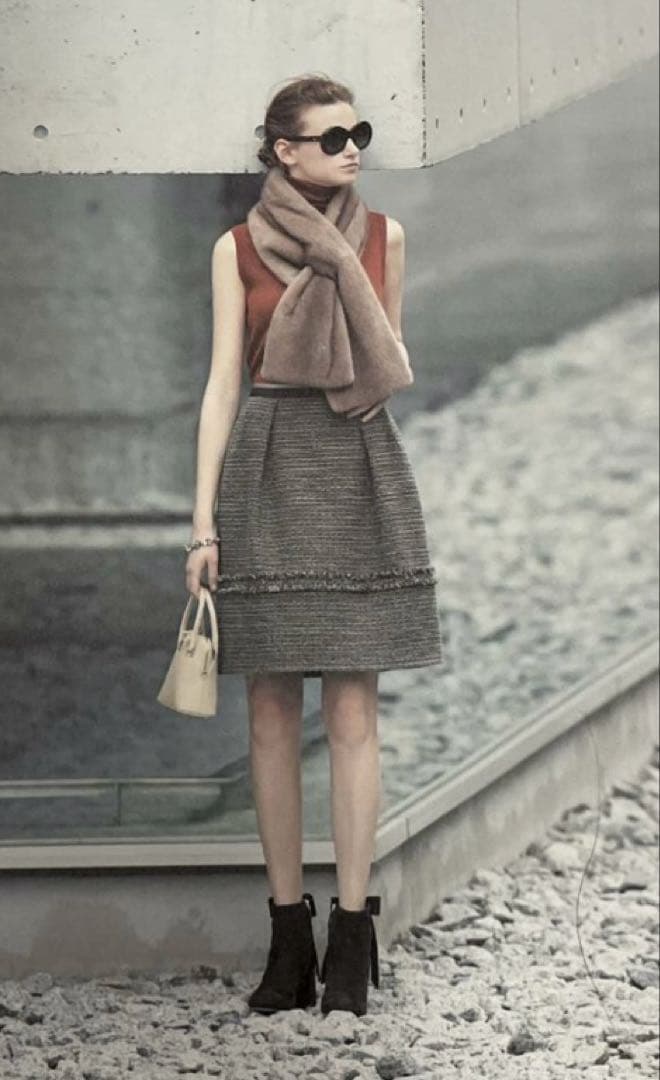 FOXEY プランパー　ブラウン　ツイードスカート　82080円　おサイズ40