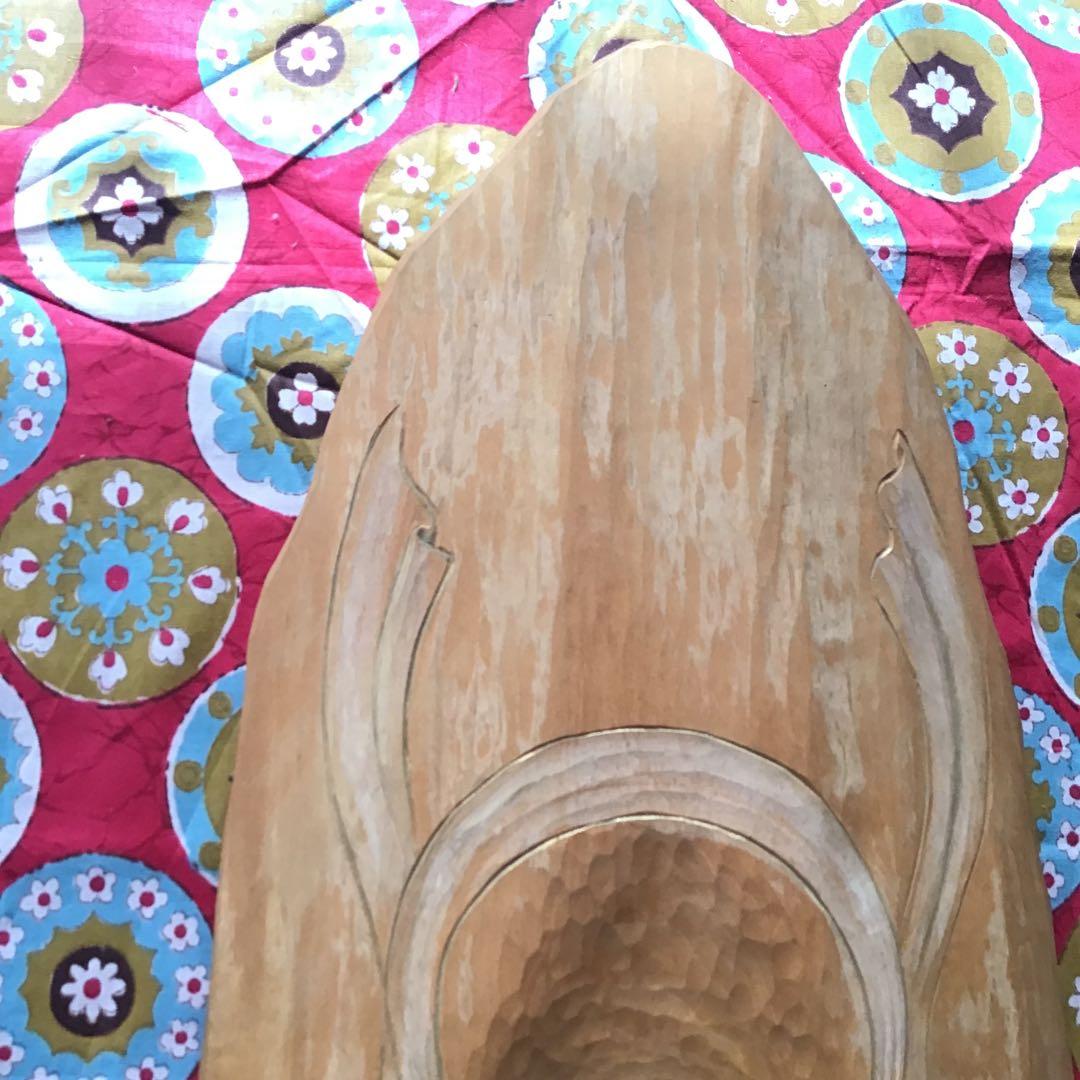 木製仏像彫刻 　牧田善春　題名「秋桜」木彫り　東洋美術　仏教　仏様　観音