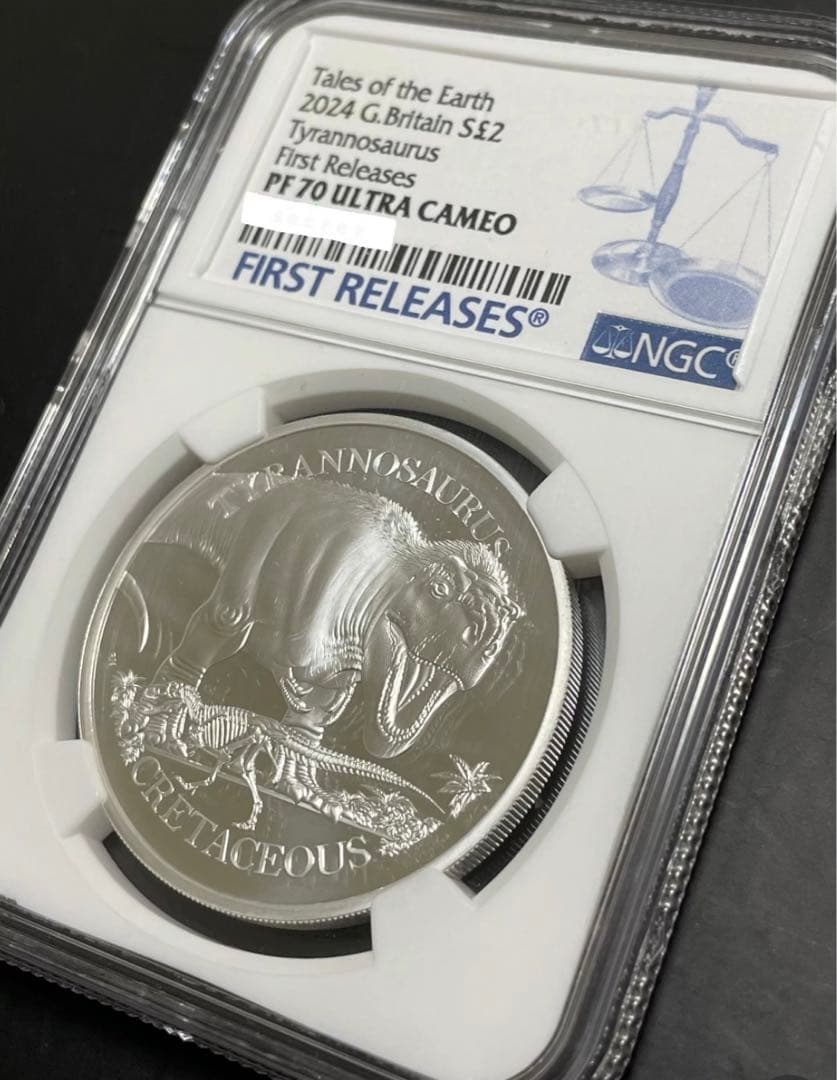 NGC 2024 ティラノサウルス 銀貨 PF70UC最高鑑定