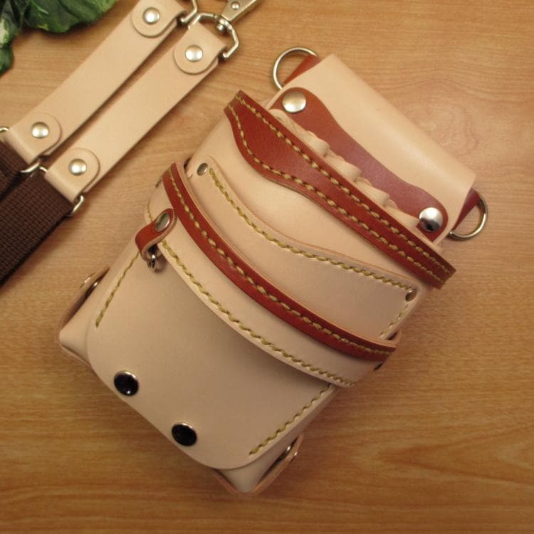 ☆特別価格☆　ヌメ革ナチュラル　６丁差し　 シザーケース　SCY-72/NB