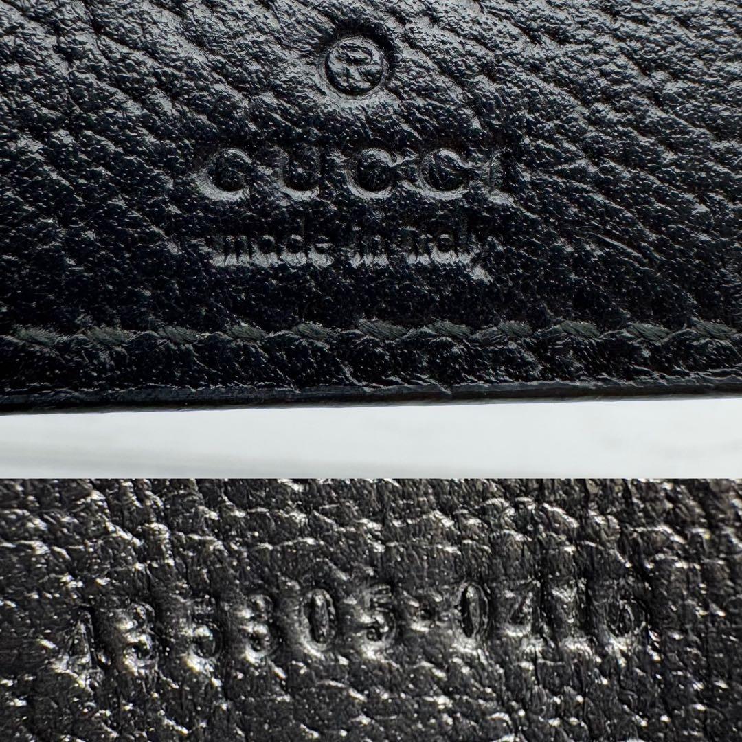 【美品】GUCCI　キーケース　6連 マーモント　GG　レザー　ブラック