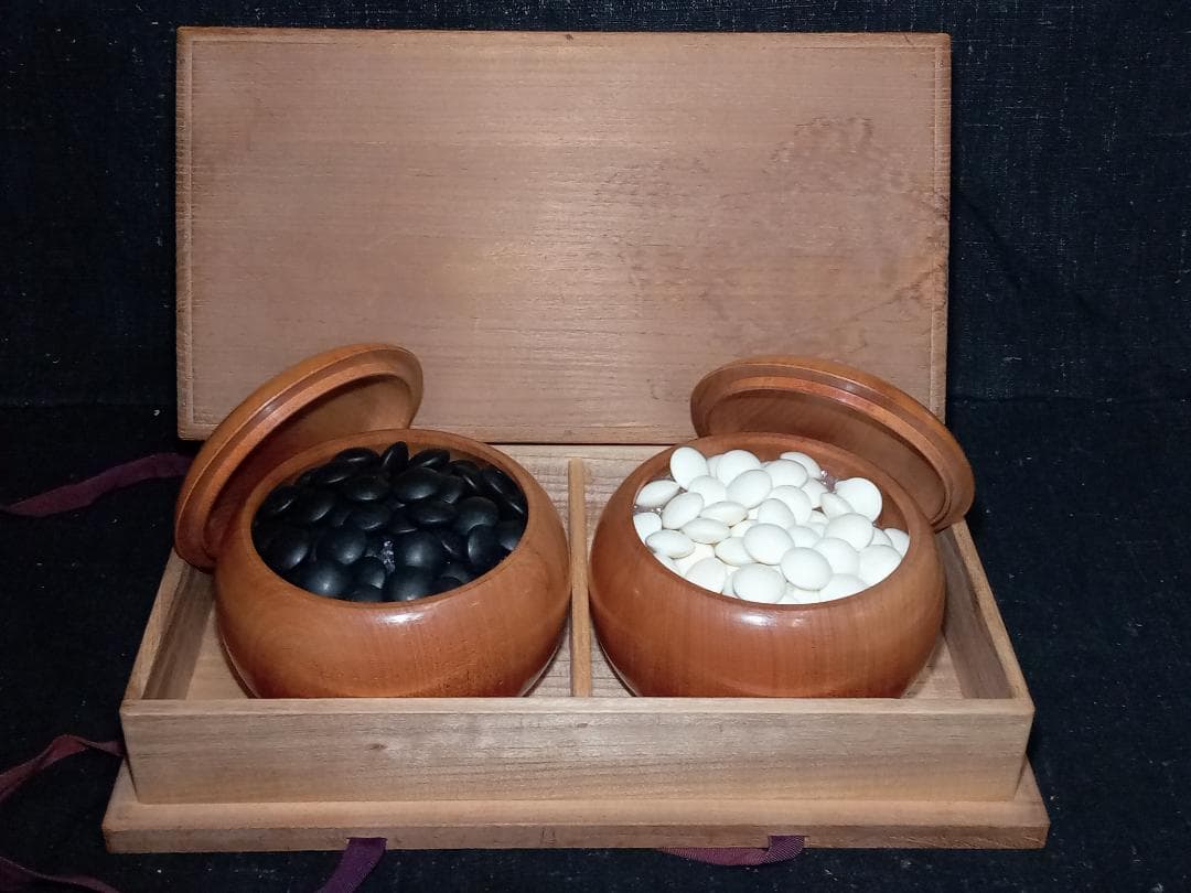 碁石 蛤 那智黒 40号 181個 美品極厚 碁笥 ハマグリ はまぐり