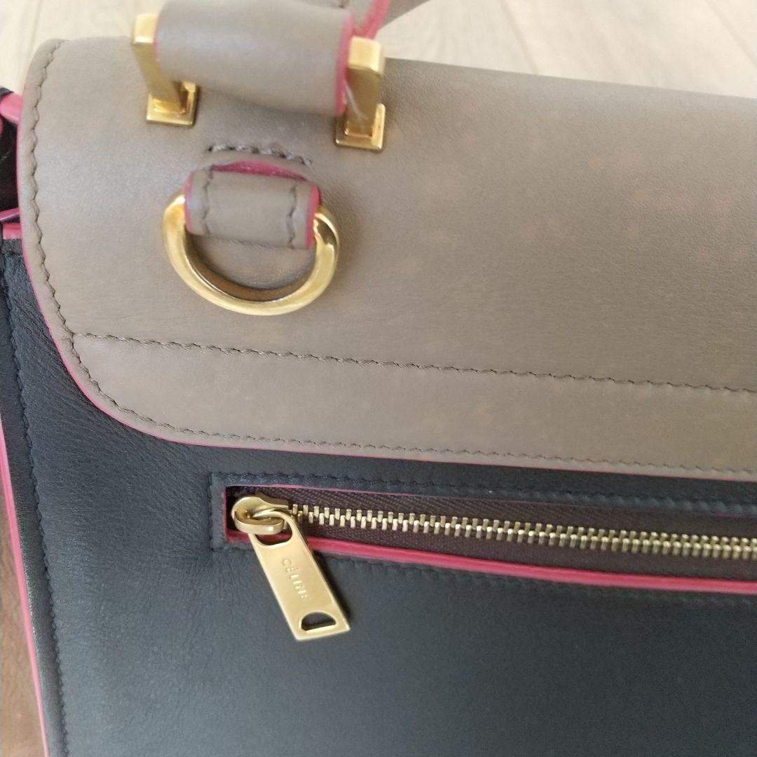 お値下げ♪セリーヌ トラペーズ スモール ブラウン ゴールド 極美