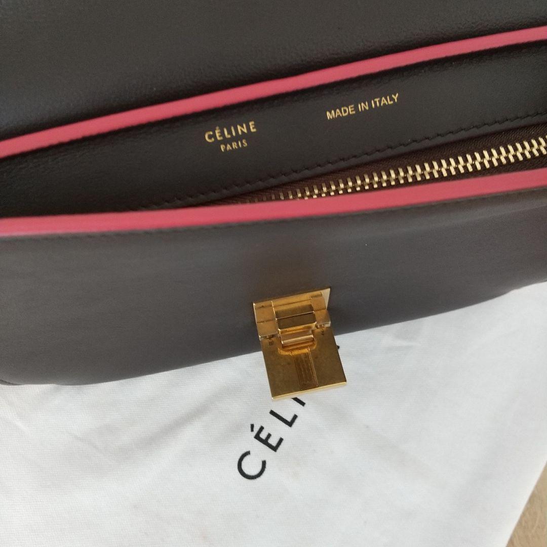 お値下げ♪セリーヌ トラペーズ スモール ブラウン ゴールド 極美