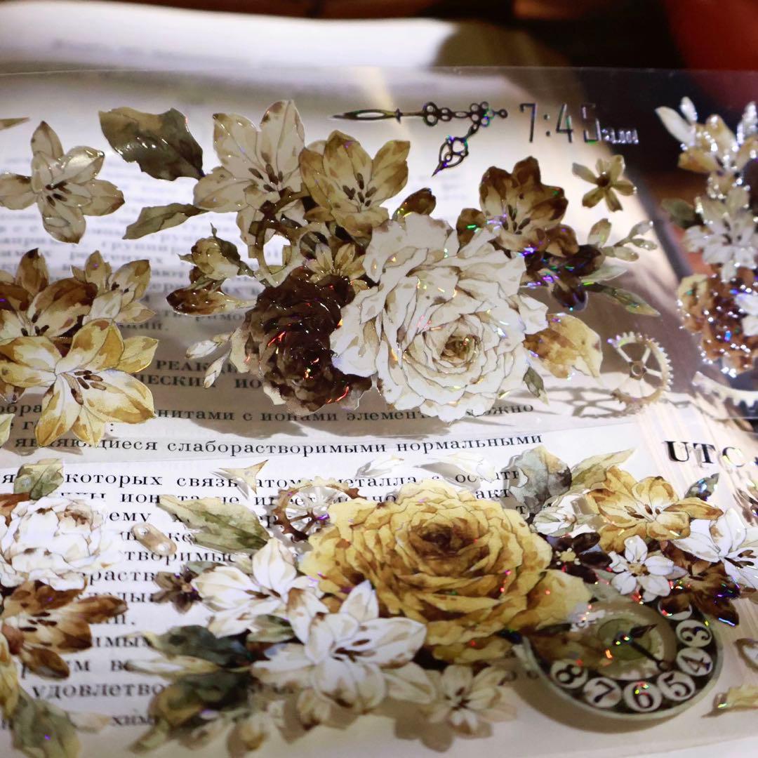 壹洱原创《琥珀流光》海外マスキングテープ　マステ 【2371】