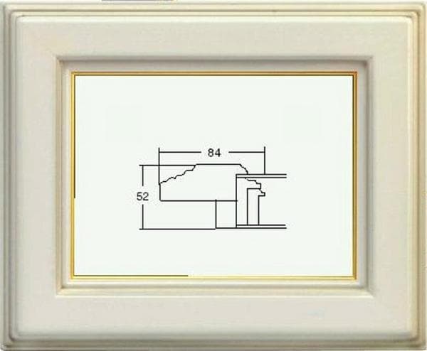 ▼▼油絵用●高級木製額縁A936★白★P8【激安】