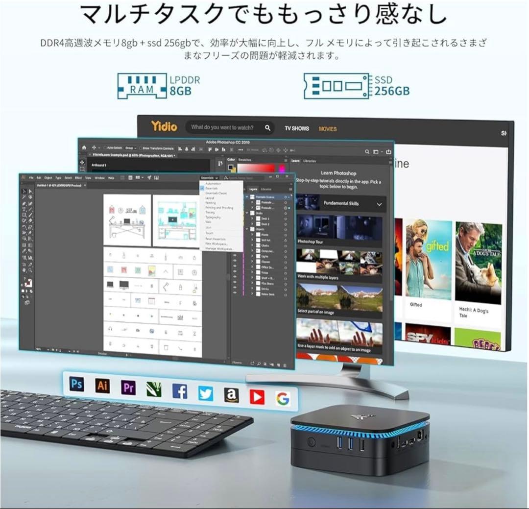 限定価格第12世代 n95 ミニpc新モデル 最大3.4GHz mini pc