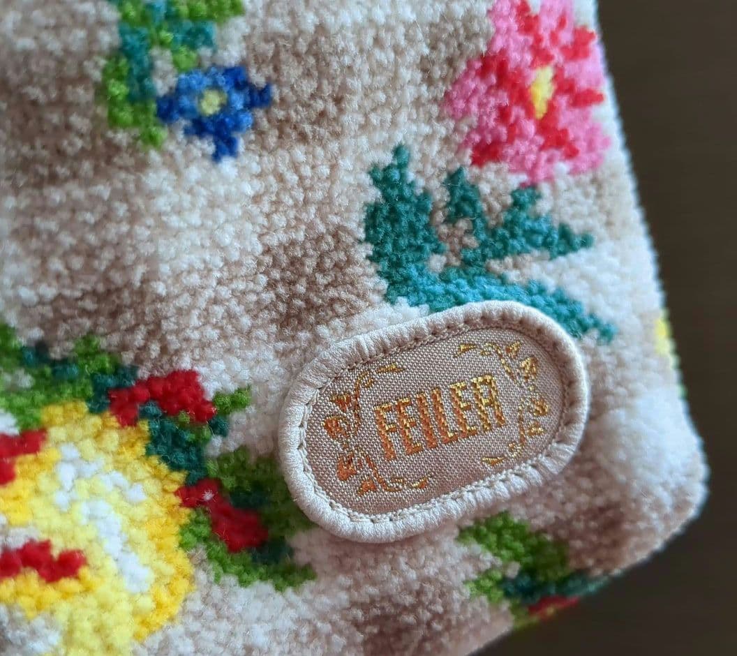 フェイラー ハイジ ハンドバッグ 巾着 チェック　ベージュ