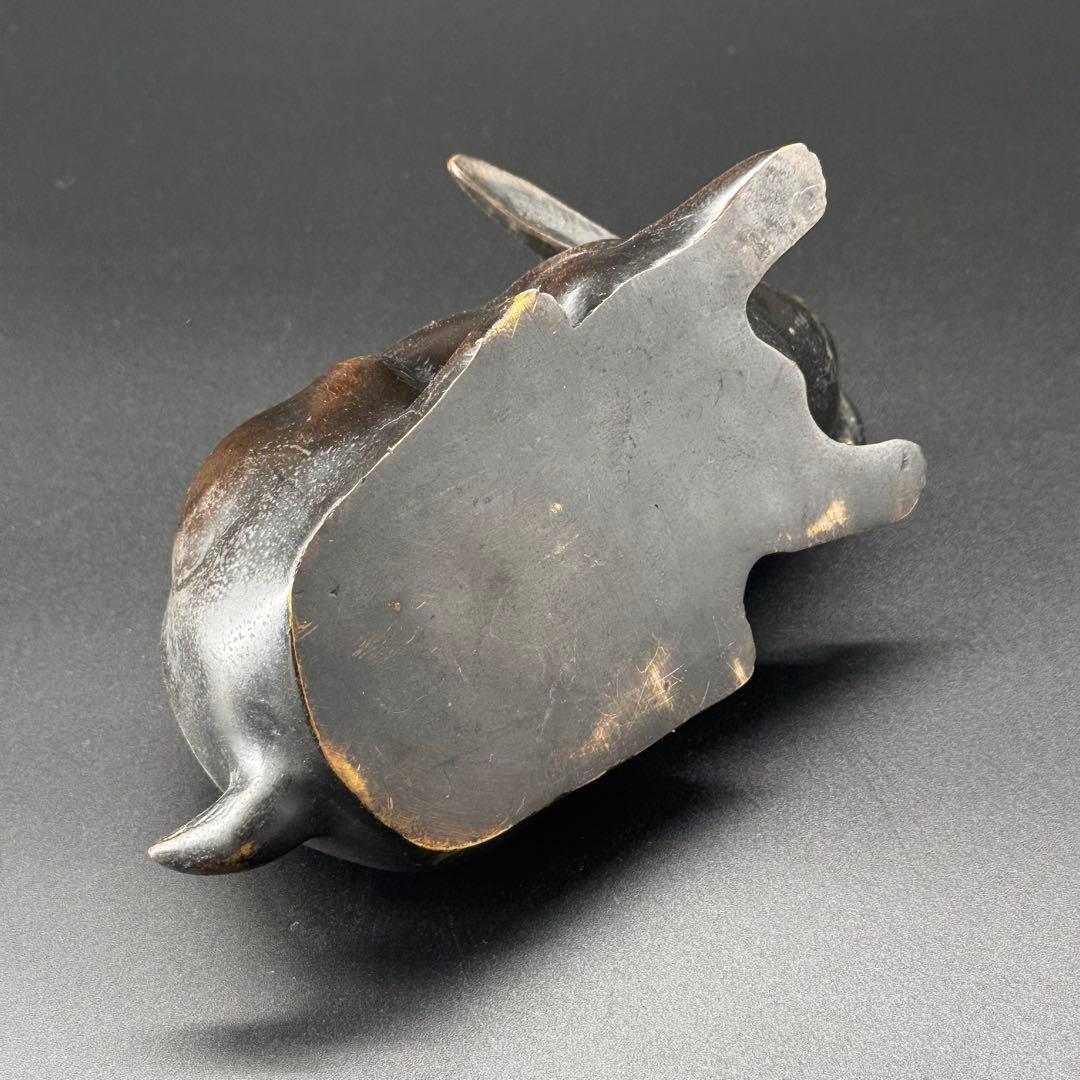 古銅　うさぎ　置物