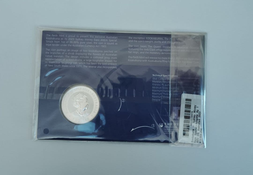 新品・未開封2023 オーストラリアマネーEXPO特別版クッカバラ1オンス銀貨