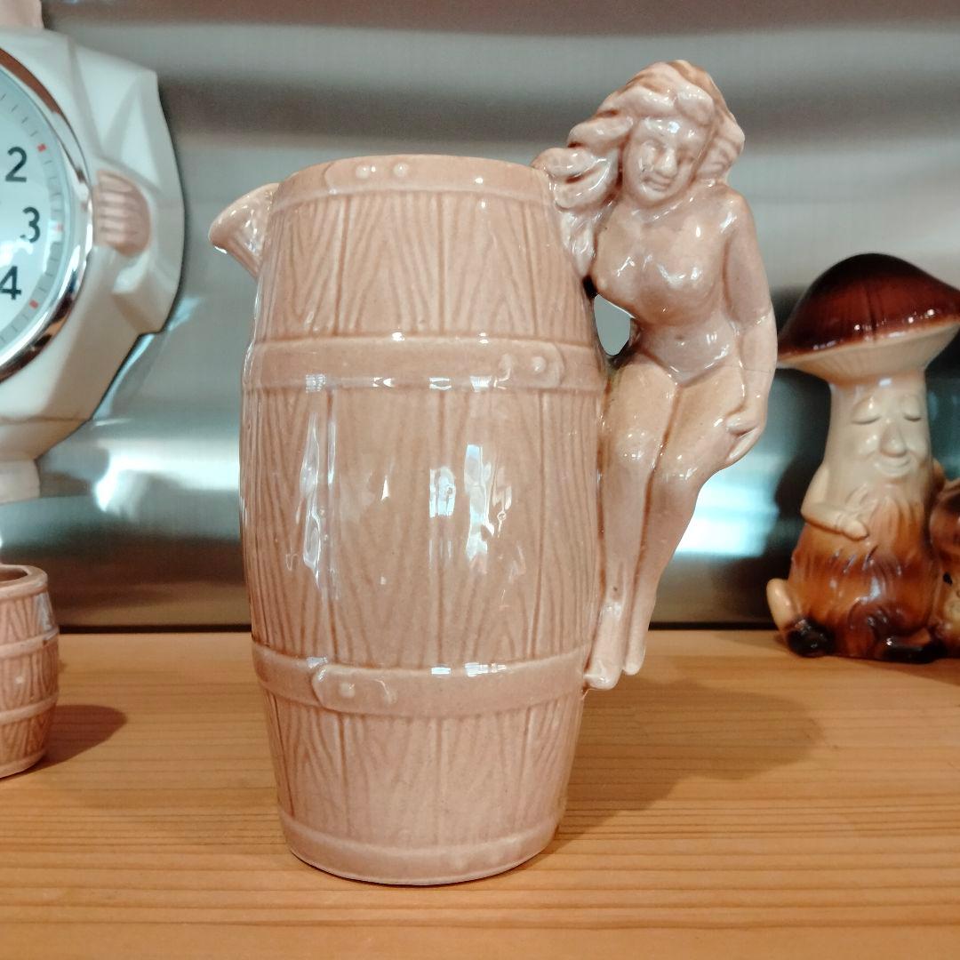 50s 　ピンナップ　デカンタ　お猪口セット　エロ　スカル　ドクロ　ビンテージ