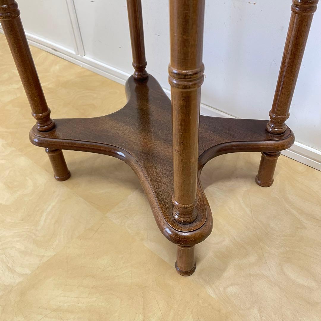 アンティーク調 サイドテーブル 花台 引き出し コンソール 飾り台 イタリア