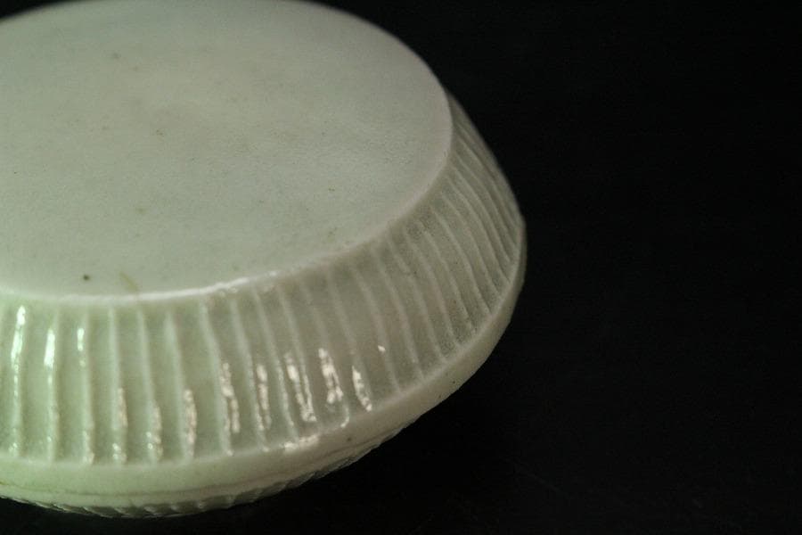 中国美術 唐物 青白磁 香合 茶道具伝来(K-YC378)