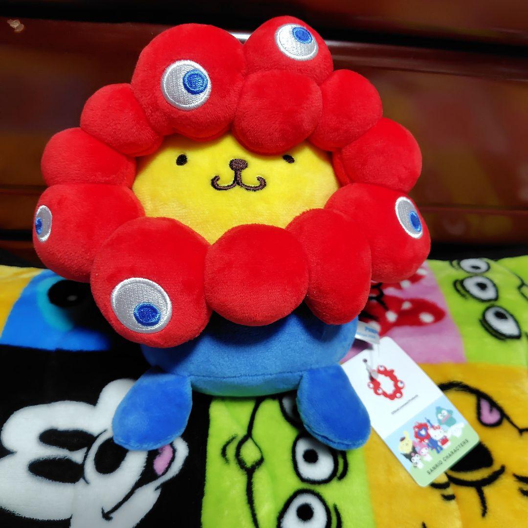 タグ付き　ポムポムプリン ミャクミャク なりきりぬいぐるみ　M　サンリオ