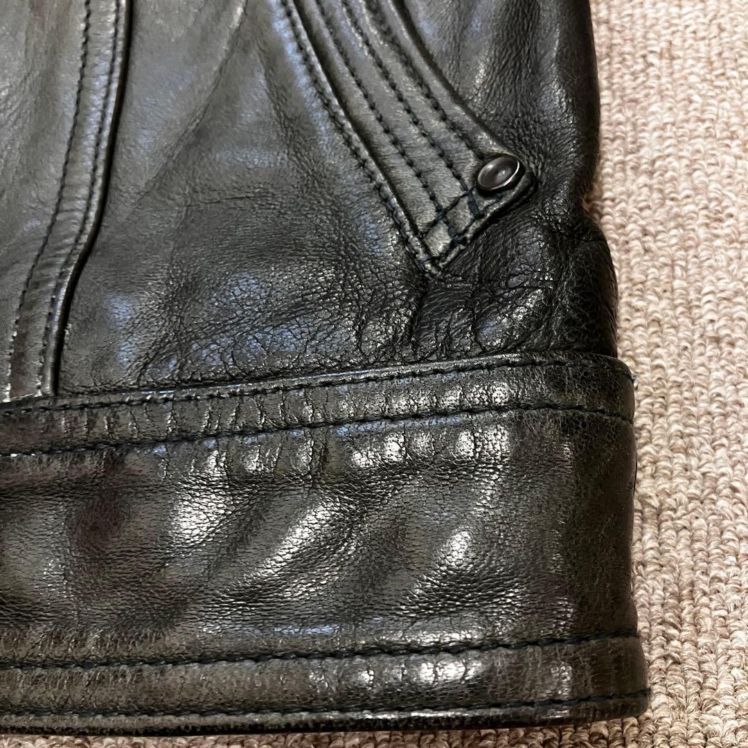 00s y2k ニコル NICOLE シングル ライダース レザー ジャケット