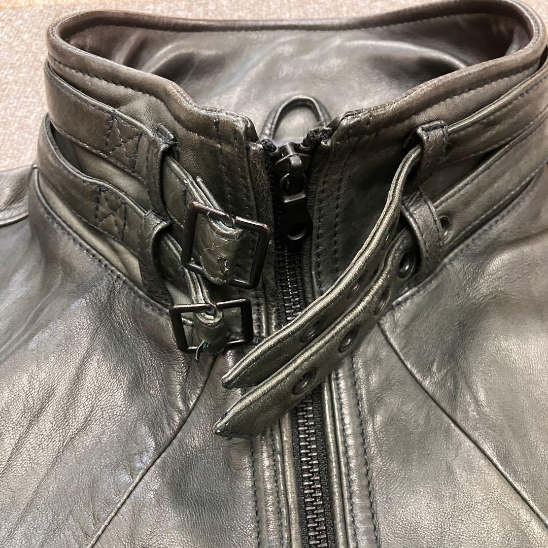 00s y2k ニコル NICOLE シングル ライダース レザー ジャケット