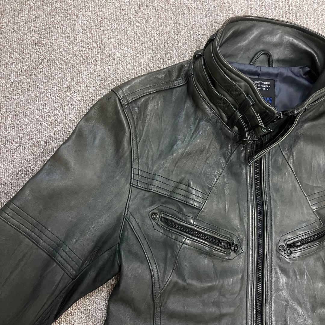 00s y2k ニコル NICOLE シングル ライダース レザー ジャケット