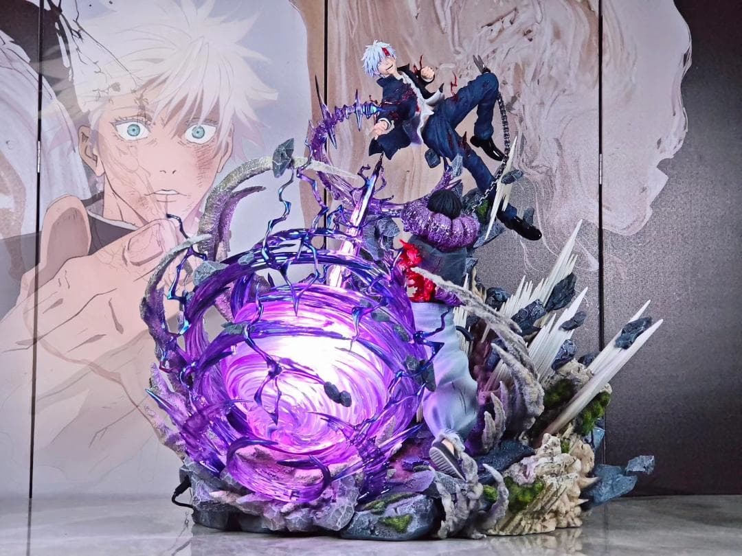 呪術廻戦 ごじょう さとるvsふしぐろ じんじ 1/6 樹脂 彫刻 フィギュア