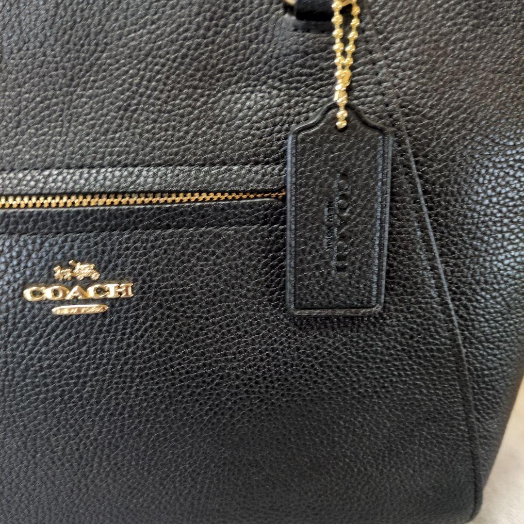 【極美品】COACH コーチショルダーバッグ.ポリッシュドペプルレザー2way